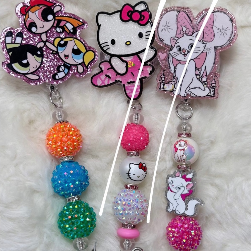 Cartoon character badge reels